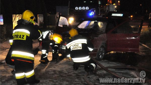 Pożar samochodu na Osiedlowej